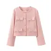 Moda Europeia e Americana Transfronteiriça Aliexpress Ins Venda Quente Blazer Curto com Gola Reversível