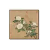 Pintura Decorativa Floral y de Pájaros Estilo Zen Retro Estilo Chino, Pintura Colgante con Estética de la Dinastía Song, Nuevo Estilo Chino para Sala de Té, Oficina, Estudio