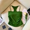 Desejo Puro Roupa Exterior e Roupa Íntima de Verão para Garota Quente com Colete com Bojo e Suspensório Top Curto Feminino Sexy Modelador com Costas Lindas