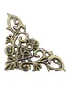 Protetores de Canto Vazados na Cor Bronze Antigo, Flores de Canto Estilo Chinês, Cantoneiras Decorativas Metálicas Estilo Europeu, Acessórios Decorativos Vintage para Móveis, Pequenos Cantos