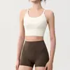 Conjunto esportivo feminino 2026, sutiã com costas bonitas, top para treino de alta intensidade de verão Pilates, roupas fitness, regata