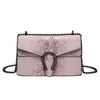 Bolsa Transfronteiriça Bolsa Feminina 2025 Nova Simples e Fashion com Padrão de Pele de Cobra Bolsa de Ombro Único Transversal com Corrente Bolsa Retro Dionisíaca