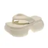 Persona baja aumenta altura 8CM chanclas niñas verano tacón alto suela gruesa celebridad de internet ropa exterior sandalias de playa para mujer