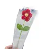 Flores de Pompones de Hilo Teñido de Frontera, Flores Tejidas a Mano, Decoración Moderna para el Hogar y la Oficina, Regalos Navideños, Flores de Hilo