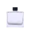 Frasco quadrado plano transparente para aromaterapia, frasco difusor de interior estilo ins, frasco de fragrância de rattan sem chama, frasco difusor de vidro com fundo grosso