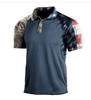 Polo informal de moda transfronteriza para hombre de Europa y América, camiseta de manga corta con solapa y cremallera, camiseta de comercio exterior para hombre
