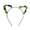 Carnaval Brasileño Amarillo, Verde y Morado Flor de Plumas Pétalo Diadema Pendientes Lazo Lentejuelas Diadema