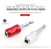 Haste de extensão de cabeça de lote magnética de travamento automático de liberação rápida bico de lote broca elétrica alça hexagonal haste de extensão chave de fenda de lote