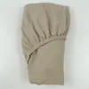 Funda de Cama de Dos Piezas de Tela Creada Transfronteriza Hilo de Algodón para Bebé Color Sólido Cubierta Completa para Cama de Bebé Sábana de Cama Transpirable de Hilo de Algodón de Doble Capa
