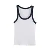 Regata Estampada de Gola U sem Mangas Doce e Picante, Nova Peça Versátil de Verão Slim-Fit Casual Esportiva Base para Mulheres