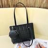 Chegada Nova 2025 Bolsa Feminina Grande Capacidade Bordada Xadrez Bolsa Feminina Bolsa Tote Versátil Bolsa de Mão Fashion Casual
