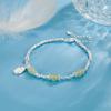 Pulseira de casal Lucky Lucky de prata quebrada com jade Hetian, design feminino de nicho, pulseira popular requintada para presente de Dia dos Namorados