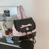 Mochila Pequena Popular Design de Nicho Bloqueio de Cores Doces Luxo Leve Versátil Feminina de Mão Ombro Pequena Bolsa
