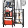 Amazon Garage Soporte para Cañas de Pescar Soporta hasta 18 Cañas de Pescar Organizador de Soporte para Cañas de Pescar de 3 Niveles Ajustable