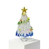 Árbol de Navidad de Vidrio Soplado a Mano de 8.5 cm Zibo Manualidades de Vidrio Árbol de Navidad Giratorio Jingdezhen
