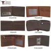 Cartera de Piel Genuina para Hombre, Cartera Corta Antirrobo RFID de Moda, Piel de Vaca de Primera Capa, Regalo de Negocios, Suministro de Amazon