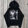 Moletom com Capuz Pulôver Estilo Gótico Emo Punk Estampado Retrô Novo Outono e Inverno Transfronteiriço Europeu e Americano Y2K Atacado