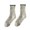 Calcetines de Lana para Mujer 2025 Nuevos Populares Calcetines de Media Caña Otoño e Invierno Espesados Forrados de Felpa Calientes Zapatos Birkenstock Calcetines de Felpa de Invierno