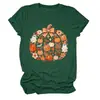 Amazon eBay sitio independiente moda personalizada mujer cuadros estampado leopardo lazo calabaza cuello redondo manga corta camiseta