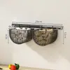 Caixa de Armazenamento de Cebolinha, Gengibre e Alho Cesta de Armazenamento de Cozinha Suporte de Parede para Pendurar Sem Furos Cesta Pequena para Pendurar Gengibre e Alho Artefato