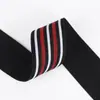 Venta al por mayor del fabricante 4cm banda elástica a rayas de colores, pretina de goma elástica alta de imitación de nylon, accesorios elásticos para prendas en stock