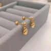 Pendientes Fuzi de acero de titanio nuevos de 2022, exquisitos pendientes con hebilla de tornillo pequeño, clavos de hueso de oreja que no se decoloran, pendientes sencillos que combinan con todo.