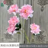 Hibisco Peônia de Galhos Altos com 5 Cabeças, Flor de Macieira Ornamental, Arranjo de Flores de Seda no Local do Evento da Cerimônia, Posicionamento de Flores Artificiais para Adereços de Fotografia