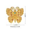 Nuevo broche de mariposa tridimensional estilo palacio vintage incrustado con pequeños diamantes metal animal alta calidad ropa venta caliente transfronteriza
