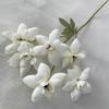 Punto Blanco Lechoso Flor de Seda Simulada para Boda Decoración de Techo de Salón de Bodas Hotel Material de Flores Ramo Fila de Flores para Boda