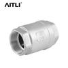 Válvula de retención vertical de dos piezas de acero inoxidable 304 antirretorno Conexión de rosca 4/6 Unidireccional 2 Piezas Resorte