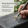 Caneta de retoque para monumento de pedra tipo líquido direto de ultra-alta capacidade, marcador de restauração de inscrição, tinta de retoque para monumento de pedra à prova d'água, resistente ao sol, não desbota
