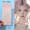Pegatinas de Estrás y Perlas con Forma de Estrella Corazón y Estrella de Cinco Puntas para Maquillaje de Grupo Femenino, Estrás en Forma de Lágrima, Estrás de Pegamento de Conejo, Estrás para el Puente de la Nariz en Actuaciones Escénicas