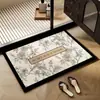 Novo Tapete de Banheiro Estilo Chinês de Terra de Diatomáceas, Tapete de Entrada de Vaso Sanitário, Secagem Rápida, Antiderrapante, Absorvente de Água