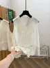 Top de Abrigo Casual sin Mangas de Cuello Redondo con Bordado de Encaje Tridimensional de Color Sólido Artístico para Mujer Tallas Grandes para Verano