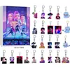 Calendario de Cuenta Regresiva Navideña para Grupo de Chicas Cazadoras de Kpop Transfronterizo Caja Sorpresa Colgante de Llavero Acrílico para Mochila de Coche