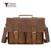 Fabricante personalizado Crazy Horse couro pasta masculina bolsa de couro para computador bolsa de ombro masculina de couro de vaca