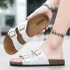 Sandalias Birkenstock de Verano para Uso Casual al Aire Libre, Sandalias de Doble Hebilla Abiertas para Pareja, Sandalias Deslizantes Retro para Hombre de Venta Caliente Transfronteriza