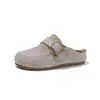 Novos Tênis Birkenstock de Solado Macio para Meninas Primavera 2026, Mocassins de Veludo Estilo Coreano, Mules Slip-On para Uso ao Ar Livre