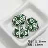 Cuentas Redondas Planas de Cerámica Pintadas a Mano para Aceituna, Cuentas Sueltas con Agujeros, Materiales Hechos a Mano para DIY, Accesorios para Pulseras, Collares, Aretes, Joyería