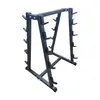 Suporte para halteres feito de tubo de aço espessado, suporte para barra para uso doméstico e comercial, suporte de kettlebell de cinco camadas, suporte triangular para halteres