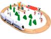 Pista de tren pequeño toms de madera tren eléctrico modelo traje juguetes de coche de ferrocarril de montaje educativo para niños