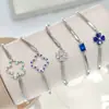 Pulsera de Acero de Titanio, Mitad Pulsera Mitad Cadena, Conserva el Color, Elegante, Joyería de Nicho, Lujo Ligero, Estilo Vintage, Gama Alta, Incrustada con Circonita, Pulsera con Brillo Fino