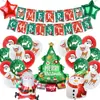 Globo de película de aluminio con tema navideño Papá Noel muñeco de nieve Set de decoración para fiesta MerryGhristmas