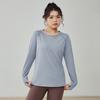 Roupas de Ioga Roupas Femininas de manga comprida Fitness Roupas T-shirt Respirável Running Professional Fitness Clothing Morning Running Fitness Clothing Jaqueta Estilo Primavera e Outono