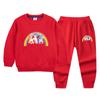 Suéter de algodón para niñas con unicornio conjunto de otoño 2022 Primavera y Otoño nuevo para niña pequeña estilo coreano deportivo dos piezas