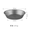 Plato para salsa de acero inoxidable 304 vintage, platillo, plato redondo, plato para mojar envejecido, plato para condimentos, plato para ketchup