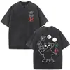 Camiseta Rock Band Twenty One Pilots Lavada Retrô Masculina e Feminina Moda Hip-Hop Camiseta Oversized Algodão Camiseta Casual