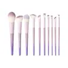 10 Diseños Estrella Morado Brocha de Maquillaje Nuevo Traje Alto Valor de Color Súper Suave Grande para Polvos Rubor Delineador de Ojos Belleza Maquillaje