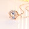 Explosiones en vivo Collar inteligente Crown 520 para mujer Moda coreana Creativo Te amo Colgante de corazón palpitante Joyería