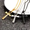Collar con Colgante para Hombre de Acero de Titanio Cruz Egipcia Antigua